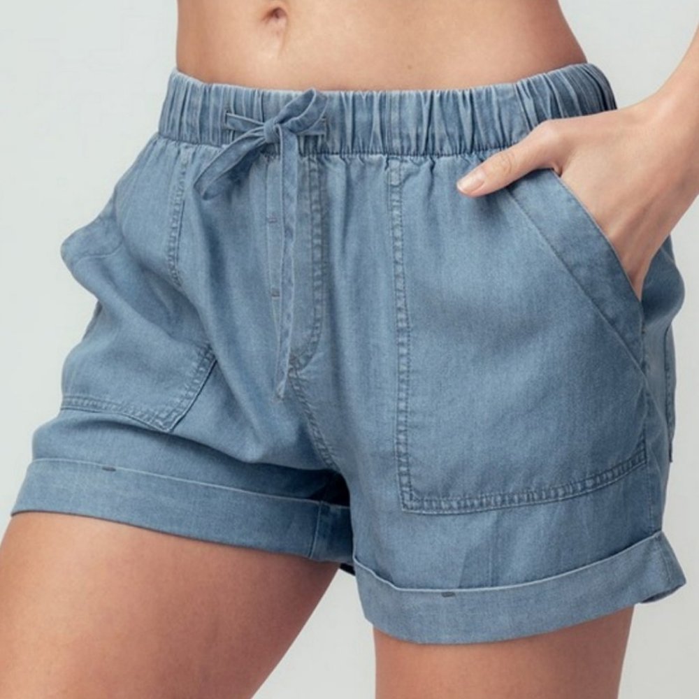 38101 Chambray Shorts - Picture 3 of 3